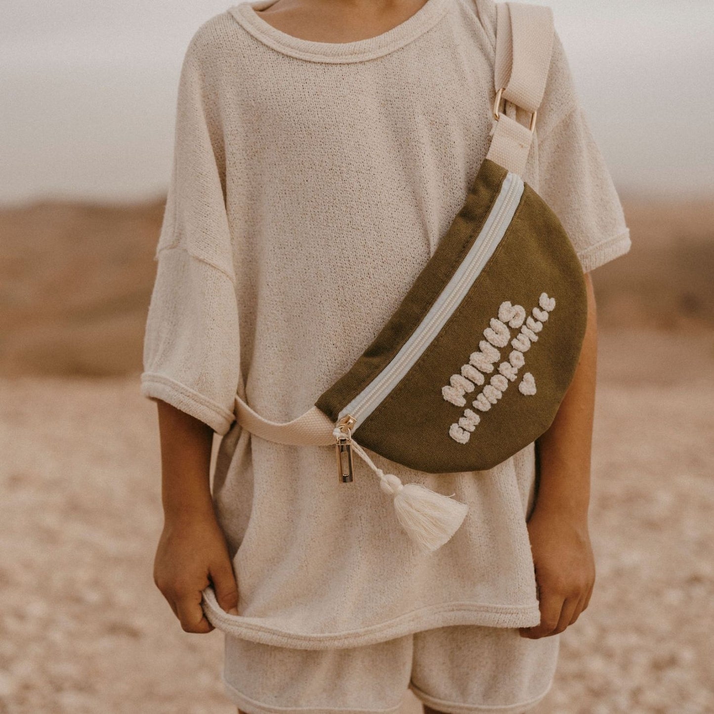 Sac banane enfant Minus en vadrouille - Kaki