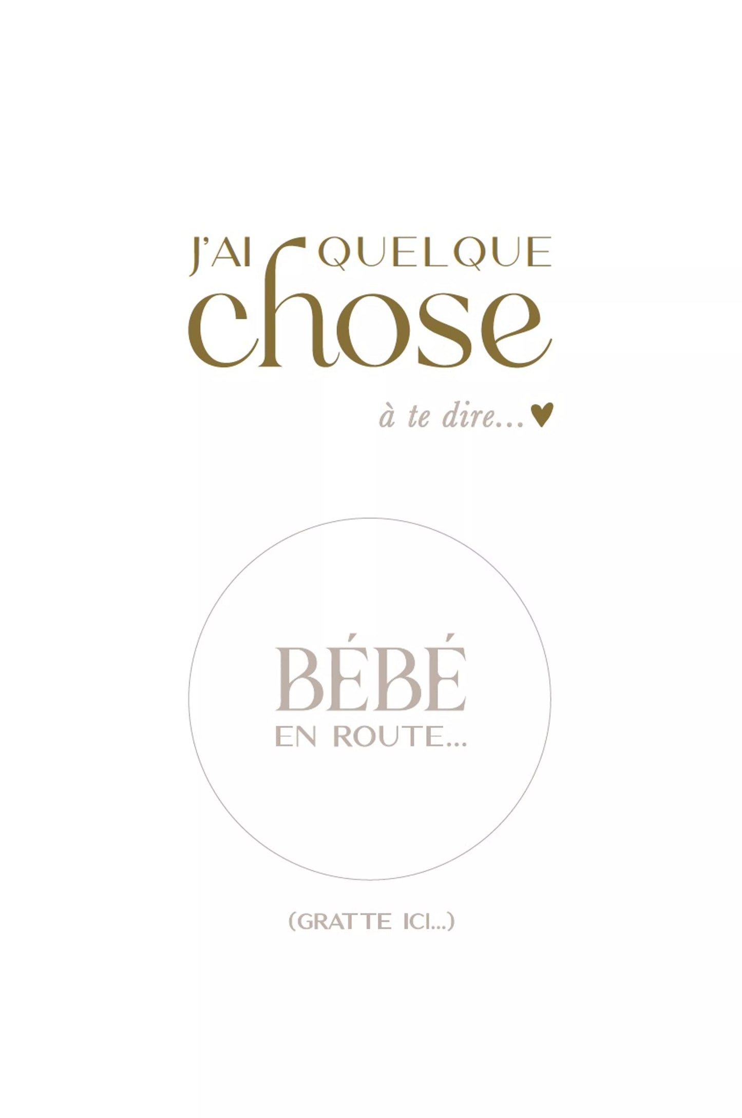 Carte annonce à gratter