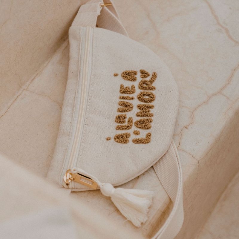 Sac banane enfant - L'amour le vrai - Crème